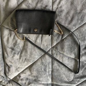 Tory Burch Kira Small Pebbled Leather Top-Zip Crossbody